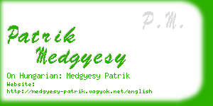 patrik medgyesy business card